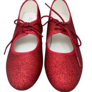 NIB Roch Valley Red Glitter Tap Shoes Size 37.5